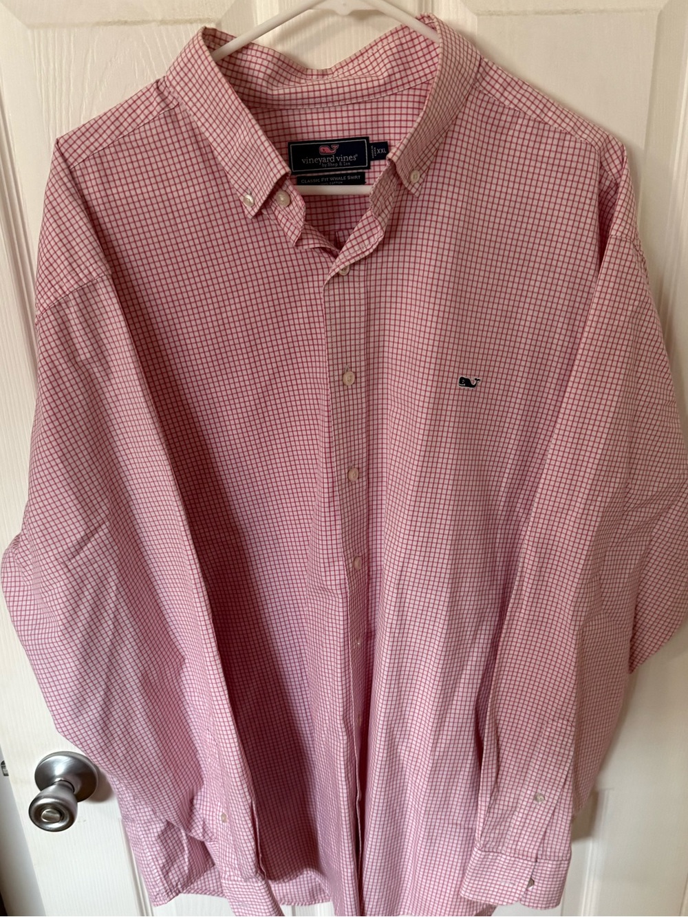 Vineyard Vines Men's Red-Pink Micro Check Button-Down Shirt